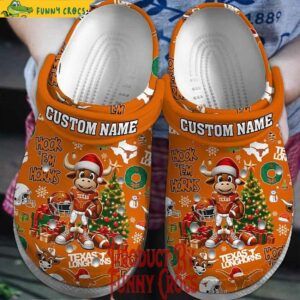 Custom Texas Longhorns Christmas Crocs 2024 Style 1