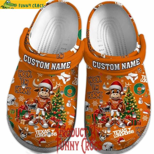 Custom Texas Longhorns Christmas Crocs 2024 Style