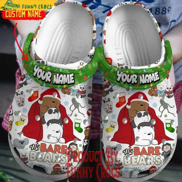 Custom We Bare Bears Christmas Crocs Shoes