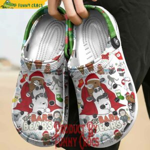 Custom We Bare Bears Christmas Crocs Shoes 3