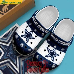 Dallas Cowboys Logo Knit Effect NFL Crocs Shoes 3