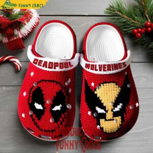 Deadpool And Wolverine Knit Effect Christmas Crocs Shoes