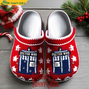 Doctor Who Knit Effect Christmas Crocs 1