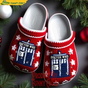 Doctor Who Knit Effect Christmas Crocs 2