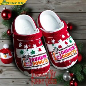 Dunkin Donut Knit Effect Crocs Shoes 1