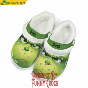 Grinch Face Fleece Crocs Clogs