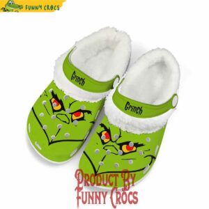 Grinch Face Fleece Crocs For Adult and Kid