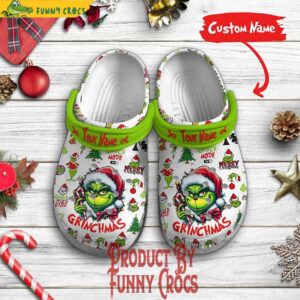 Grinch Mode ON Christmas Crocs