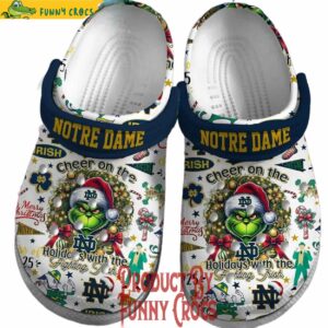 Grinch Notre Dame Fighting Irish Christmas Crocs