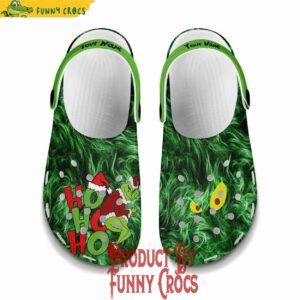 Ho Ho Ho Grinch Christmas Crocs CLogs Shoes For Adult And Kid 3