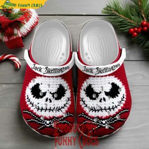 Jack Skellington Knit Effect Christmas Crocs Shoes 1