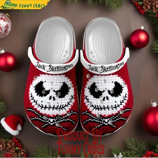 Jack Skellington Knit Effect Christmas Crocs Shoes