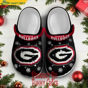 Knit Effect Georgia Bulldogs Football NCAA Black Crocs Shoes