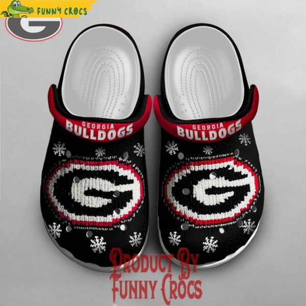 Knit Effect Georgia Bulldogs Football NCAA Black Crocs Shoes