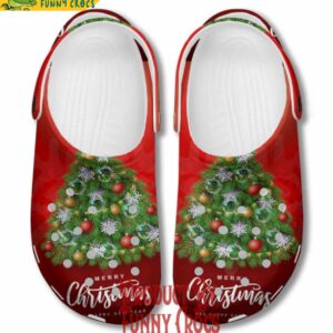 Lovely Red Christmas Tree Clogs For Kid Crocs For Adults