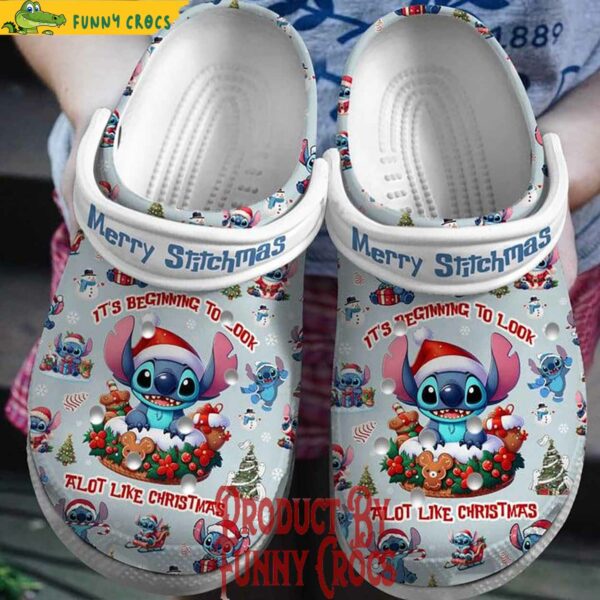 Merry Christmas Stitch​ It’s BeGinning To Look A Lot Like Christmas Crocs Shoes