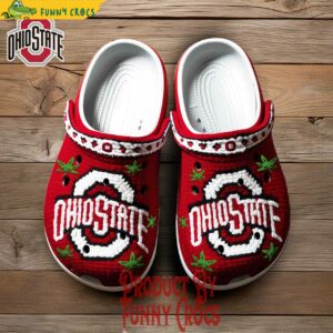 Ohio State Buckeyes Knit Effect Crocs For Fans 2