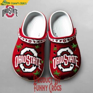 Ohio State Buckeyes Knit Effect Crocs For Fans 3