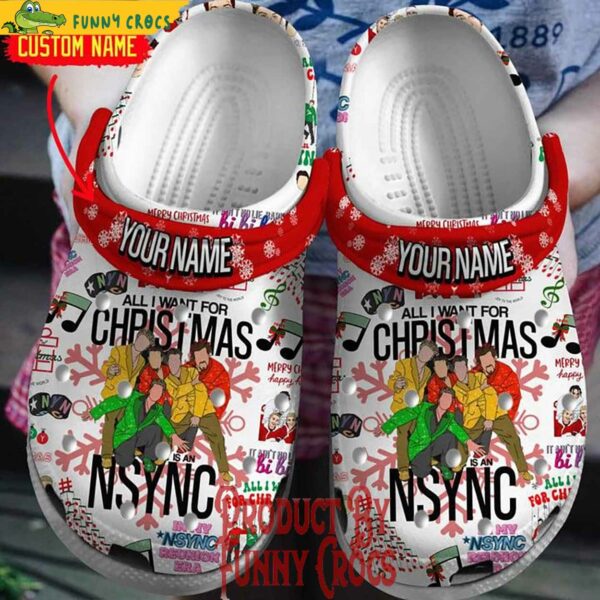 Personalized  All I Want For Christmas Is An Nsync Tour Christmas Crocs