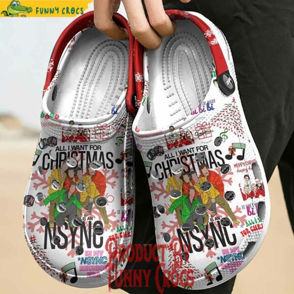 Personalized  All I Want For Christmas Is An Nsync Tour Christmas Crocs