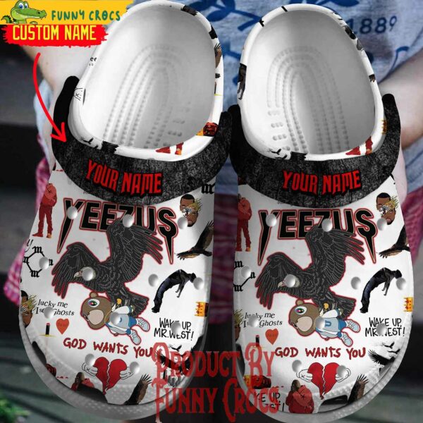 Personalized Kanye West Yeezus Crocs Shoes