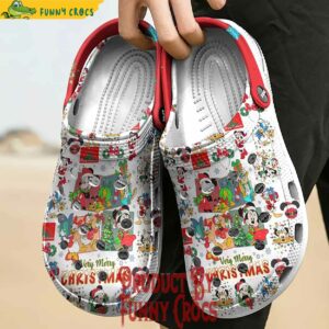 Personalized Merry Christmas Disney Friends Crocs Clogs Footwear 3