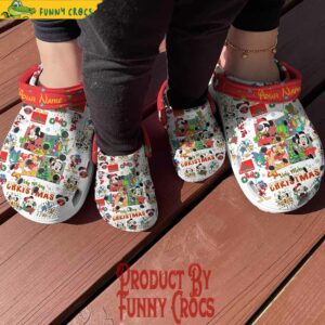 Personalized Merry Christmas Disney Friends Crocs Clogs Footwear 4