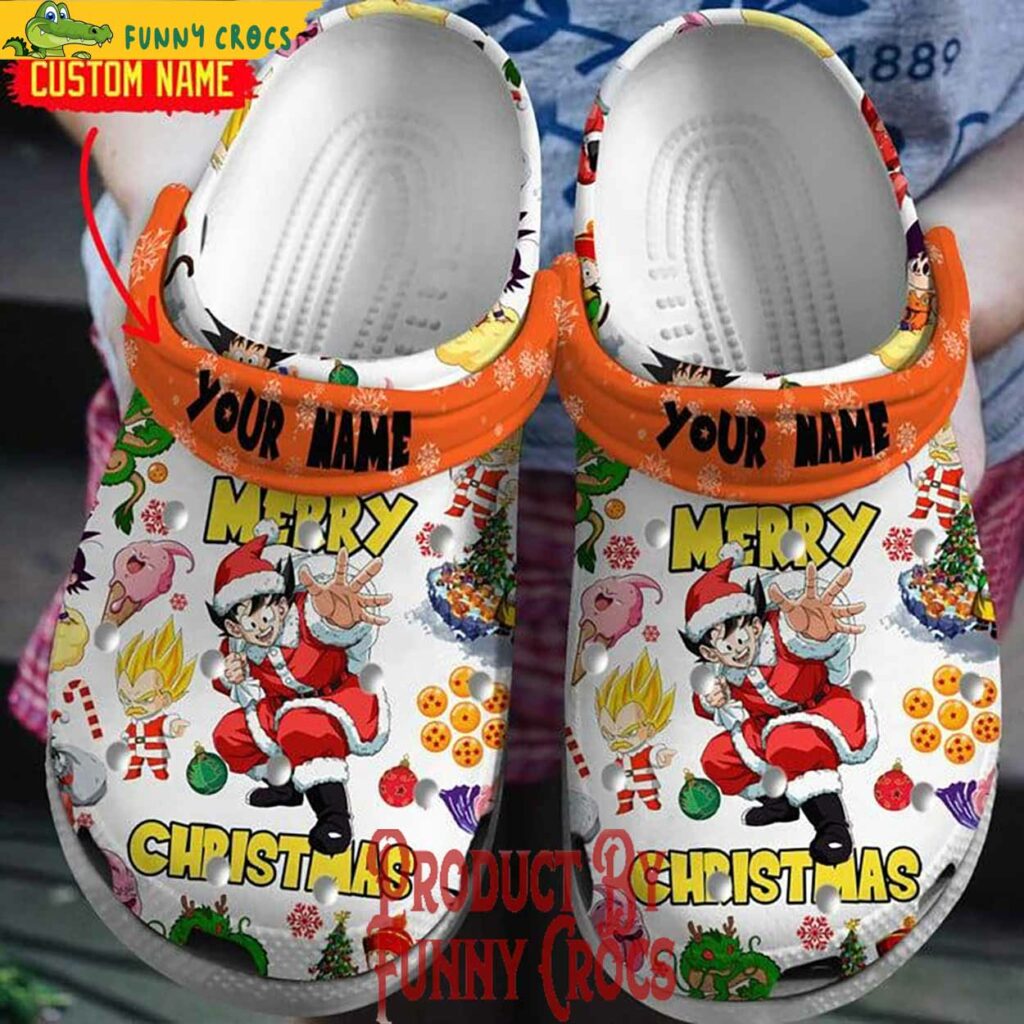 Personalized Merry Christmas Songoku Santa Crocs