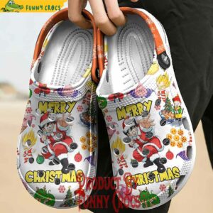 Personalized Merry Christmas Songoku Santa Crocs 3