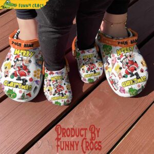 Personalized Merry Christmas Songoku Santa Crocs 4