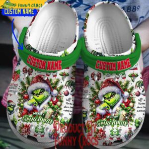 Personalized Merry Grinchmas The Grinch Crocs For Christmas