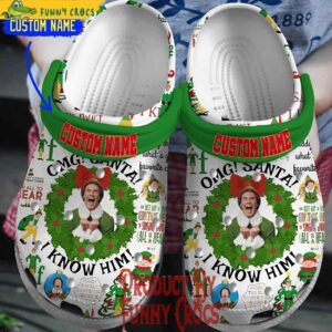 Personalized Omg Santa I Know Him Elf Crocs For Christmas