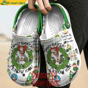 Personalized Omg Santa I Know Him Elf Crocs For Christmas 3