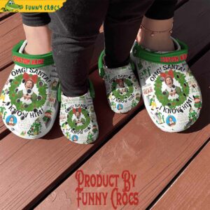 Personalized Omg Santa I Know Him Elf Crocs For Christmas 4