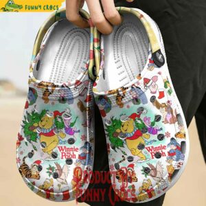 Personalized Winnie The Pooh Christmas Crocs Clogs 3