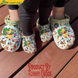 Personalized Winnie The Pooh Christmas Crocs Clogs 4