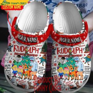 Rudolph The Red Nosed Reindeer Christmas Crocs Shoes 1