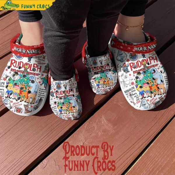 Rudolph The Red Nosed Reindeer Christmas Crocs Shoes