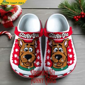 Scooby Doo Knit Effect Christmas Crocs Shoes 1