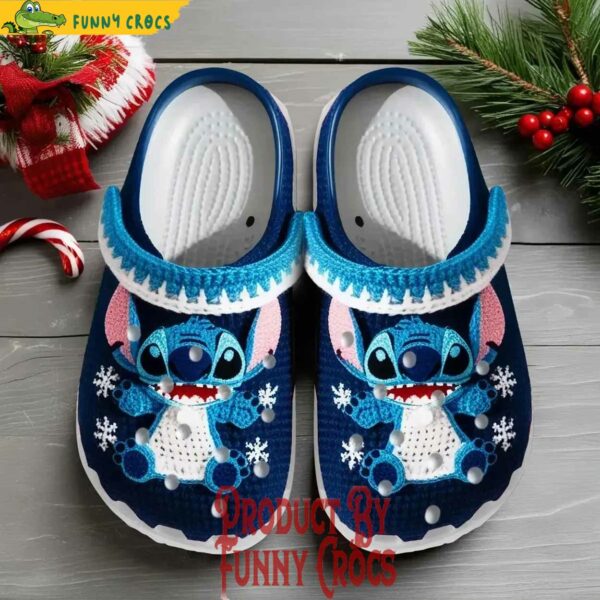 Stitch Knit Effect Christmas Crocs Shoes