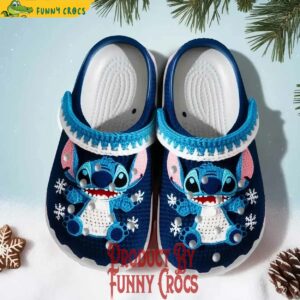 Stitch Knit Effect Christmas Crocs Shoes