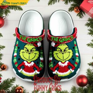 The Grinch Knit Effect Christmas Crocs Shoes 1