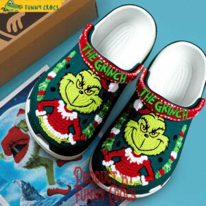 The Grinch Knit Effect Christmas Crocs Shoes 2