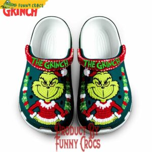 The Grinch Knit Effect Christmas Crocs Shoes 3