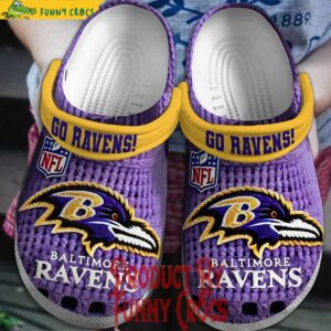 Baltimore Ravens Football Knit Effect Crocs Shoes