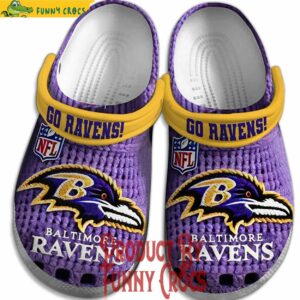 Baltimore Ravens Football Knit Effect Crocs Shoes