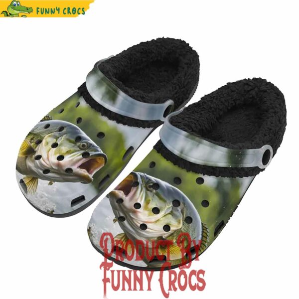 Bass Fishing Adults Black Warm House Clog Winter Fur Lined