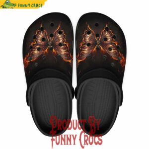 Beautiful Fire Butterfly Crocs Shoes