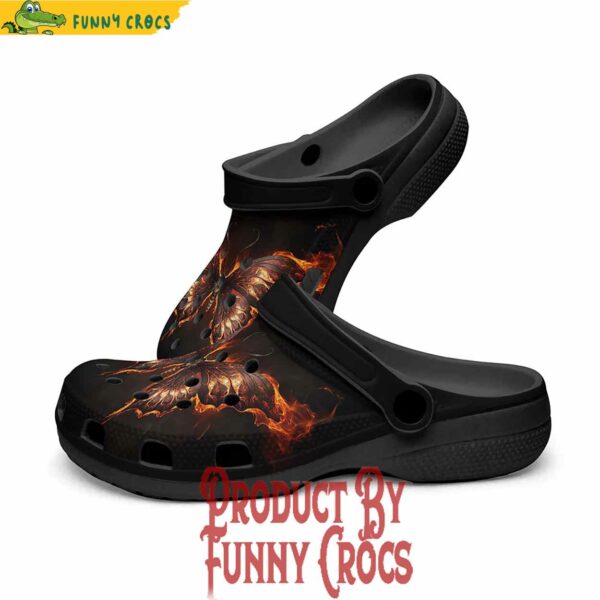 Beautiful Fire Butterfly Crocs Shoes