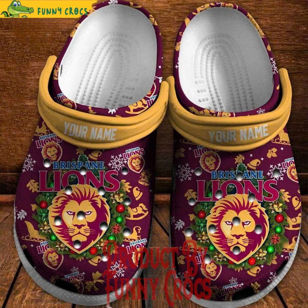 Brisbane Lions Christmas 2024 AFL Crocs Shoes